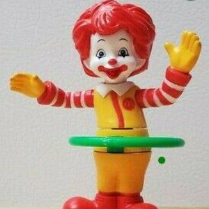 McDonalds Happy Meal Under 3 Toy -Baby Ronald W/ Green Hula Hoop - 2007